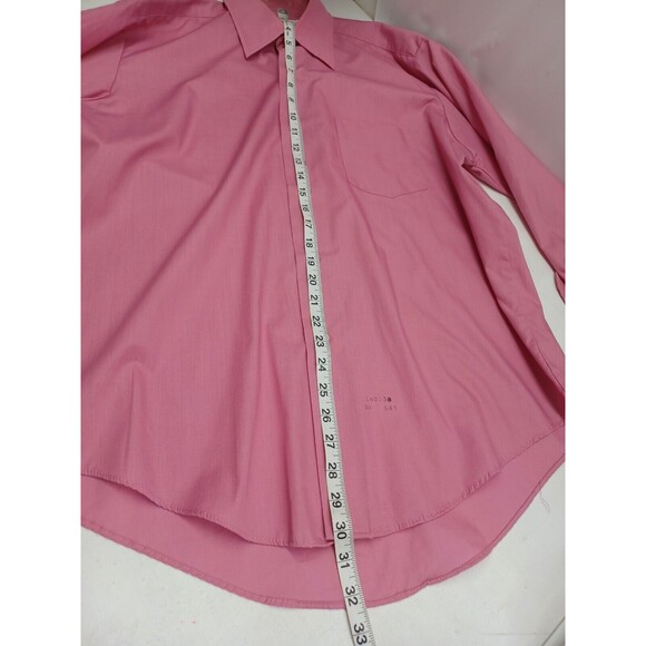 Vtg 70's Lancer of California Pink Never Need Ironing Shirt Long Sleeve Sz 16.2 - Picture 8 of 9